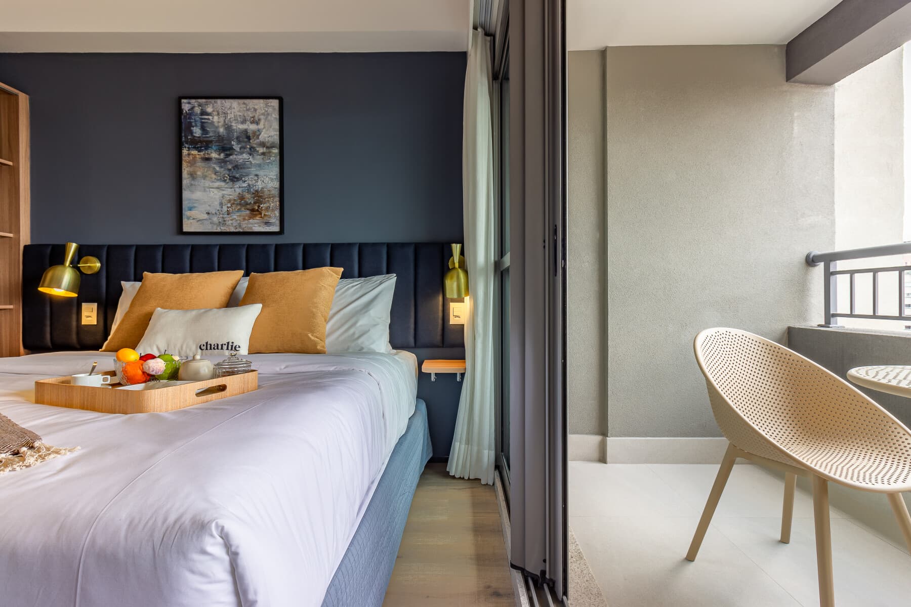 Studio Casal com Varanda 25m R - Charlie Lumiere Klabin